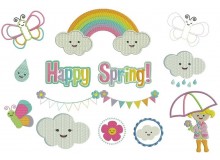Stickserie - Happy Spring